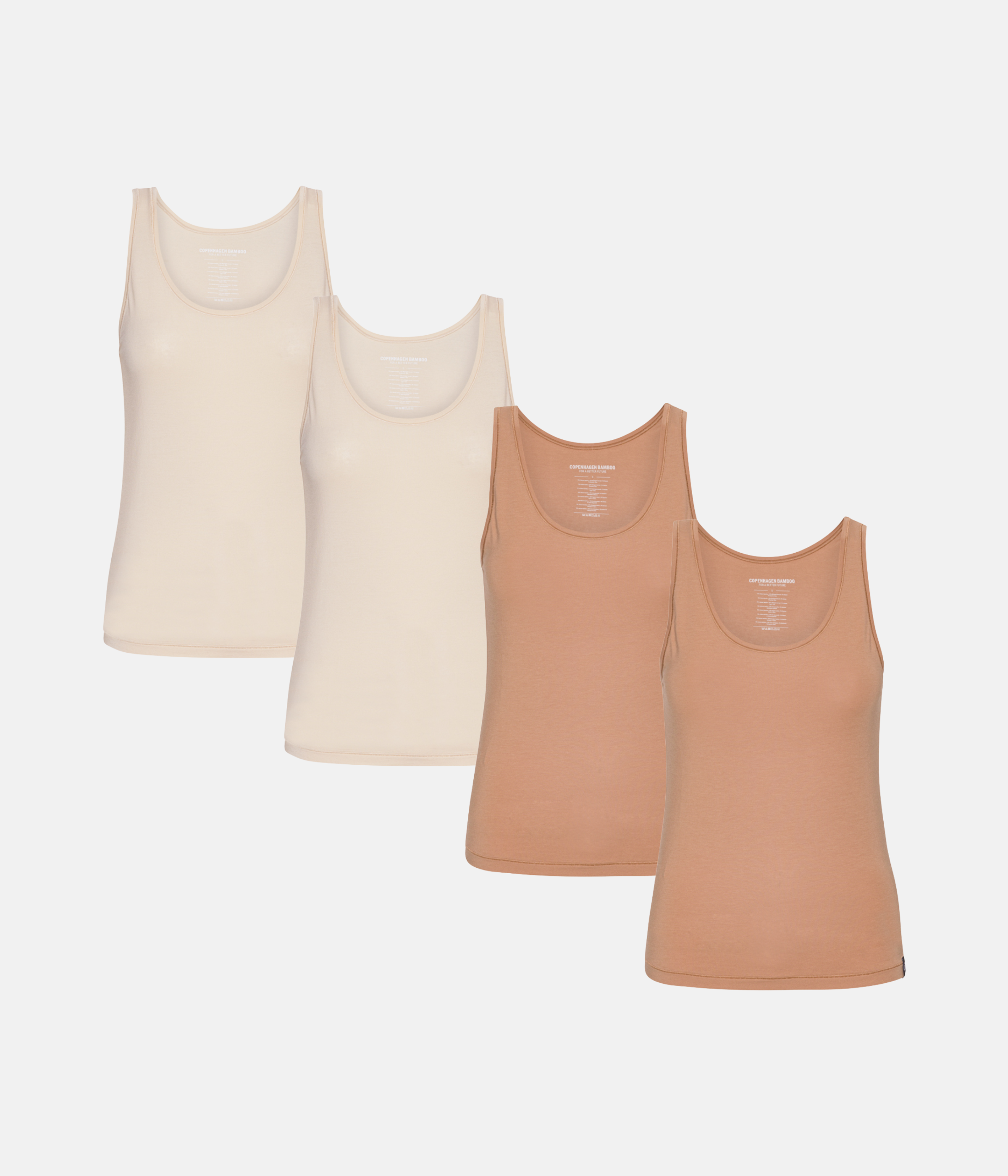 Toppe 4-Pak - Tan/Cream