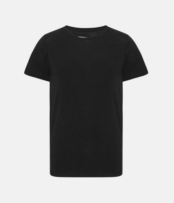 2 Svarta bambu T-shirts med rund hals och smal passform