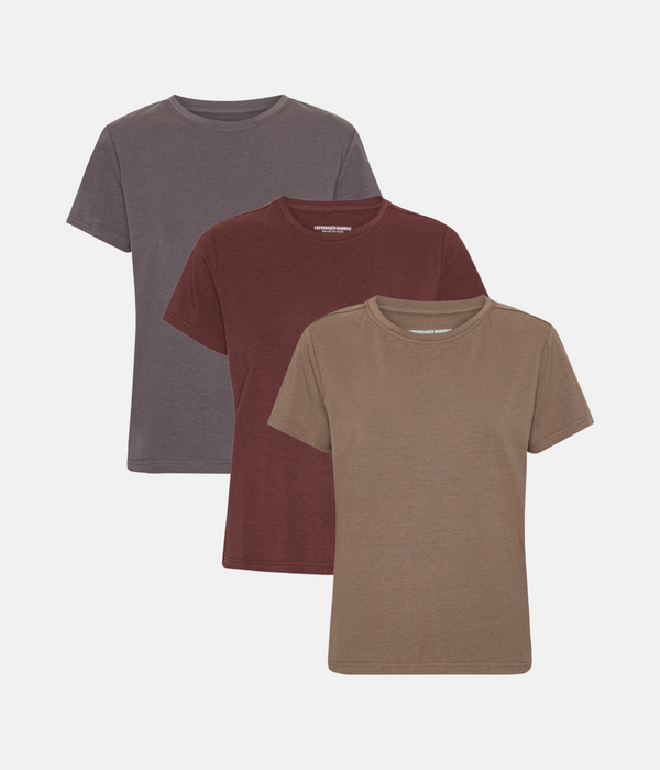 3-pack bambu t-shirt brun/dekadent choklad/cub