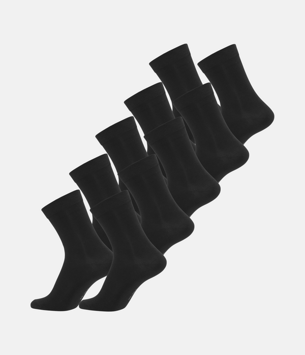 10 par svarta bambusockor