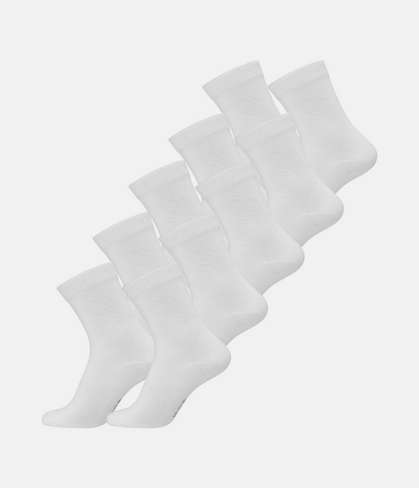 10 par vita bambusockor