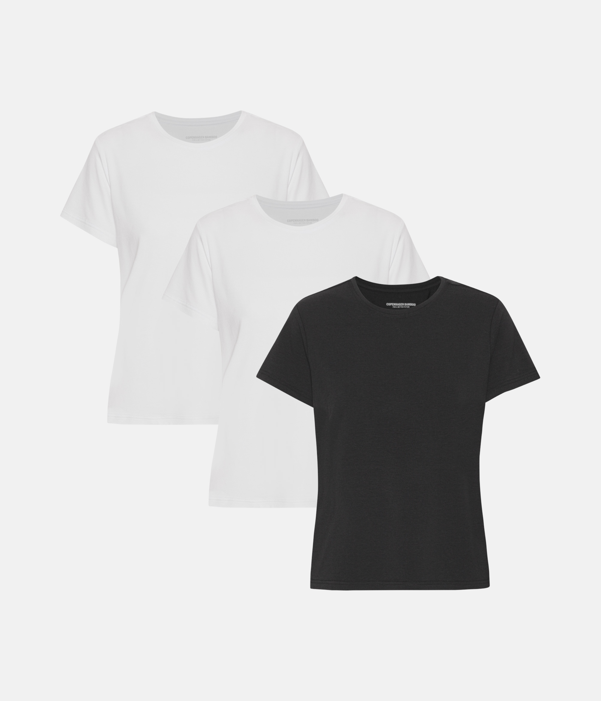 T-shirt 3-Pak - Hvid/Hvid/Sort