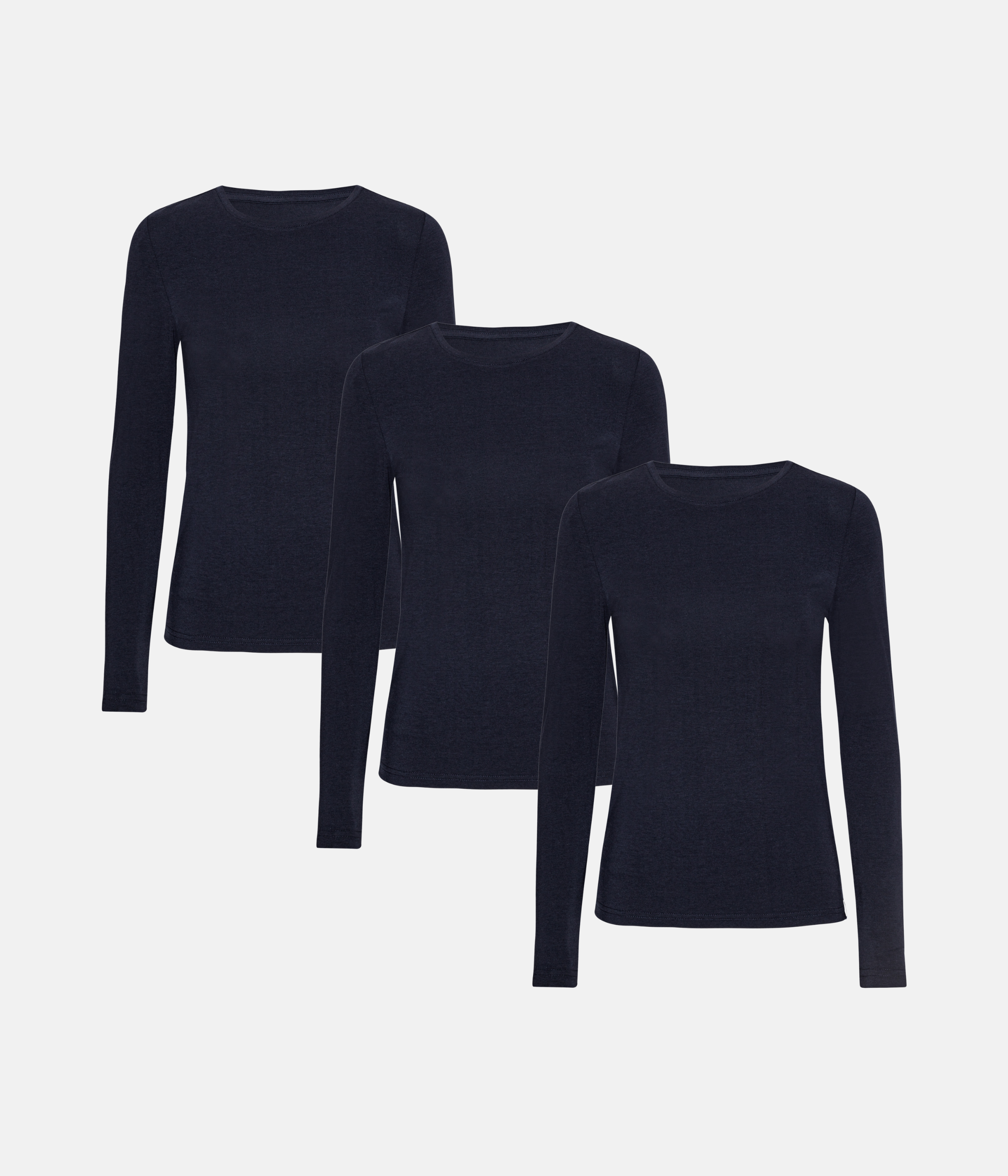 Langærmet T-shirt 3-Pak - Navy