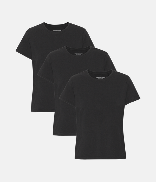 3-pack svart bambu-t-shirt