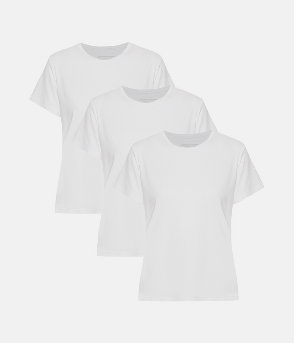 3-pack vit bambu-t-shirt