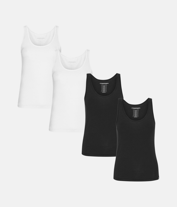 4-pack bambutoppar svarta/vita