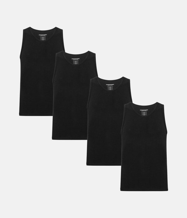 4-pack svarta linnen i bambu