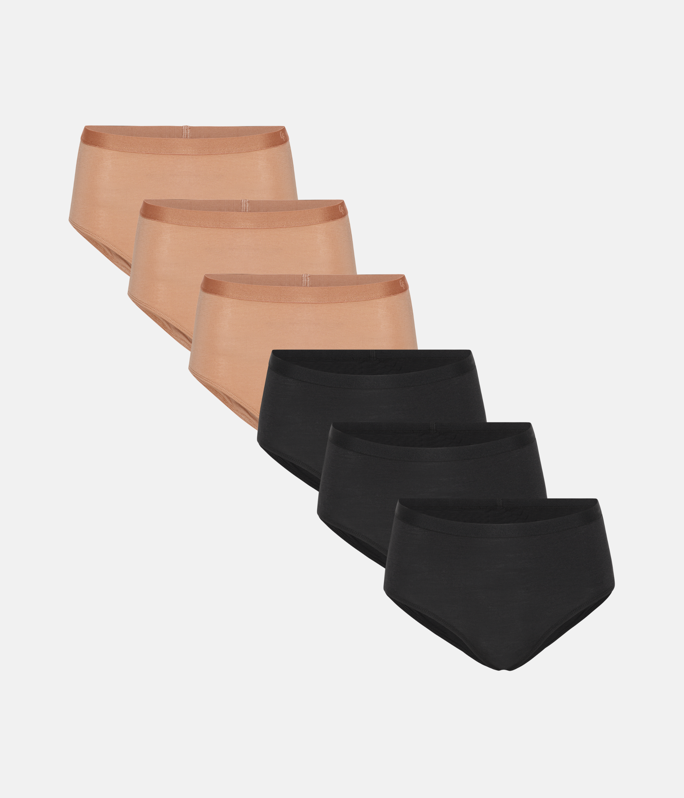 Maxi Trusser 6 Pak - Sort/Tan