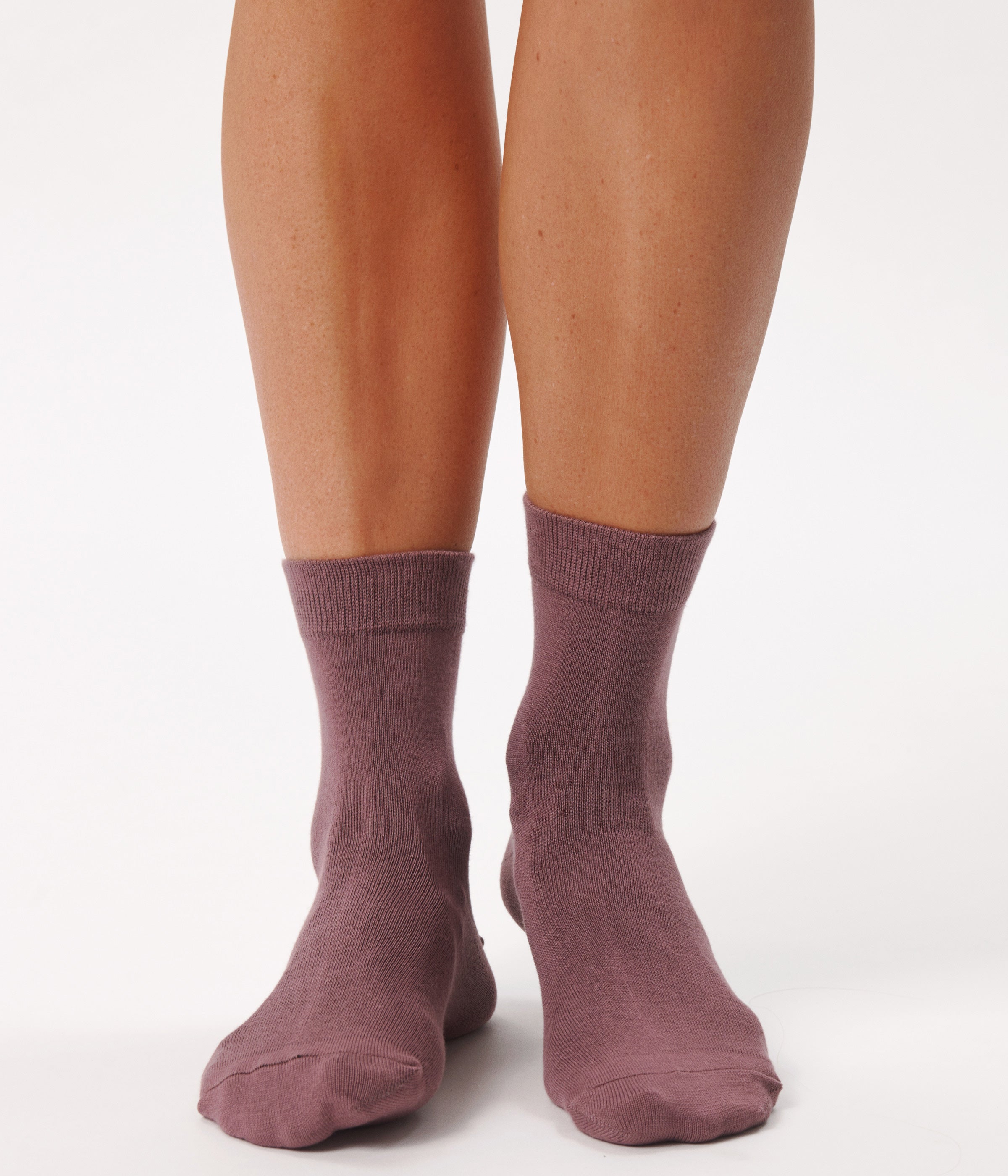 10 Par Bambus Strømper Low Cut - Hvid/Mauve Mix