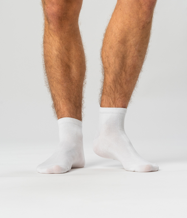 5 par hvide bambus ankelstrømper Copenhagen Bamboo