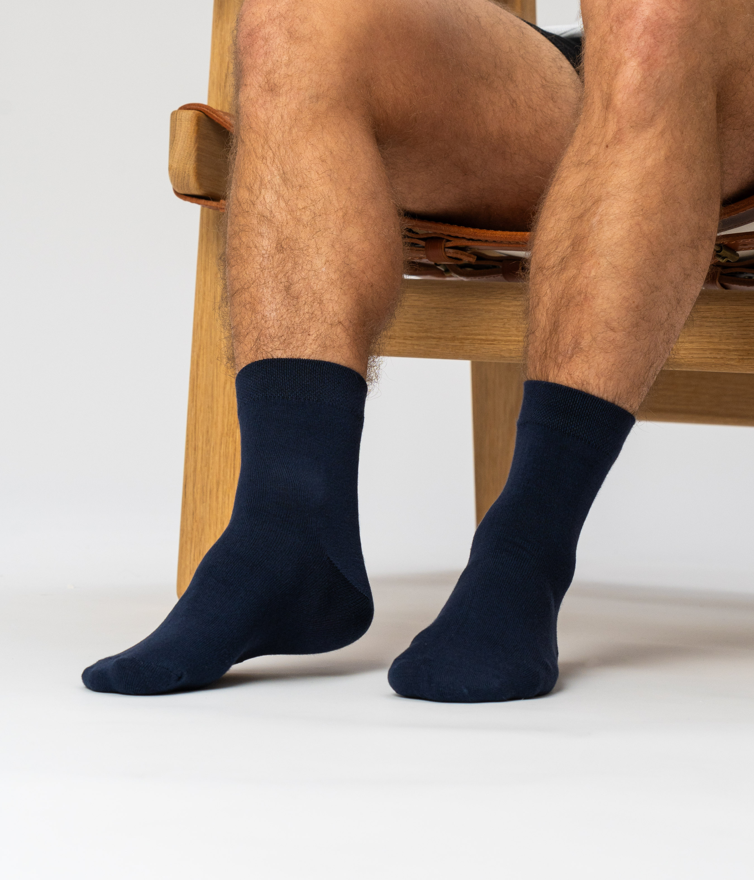 10 Par Bambus Strømper Low Cut - Sort/Navy