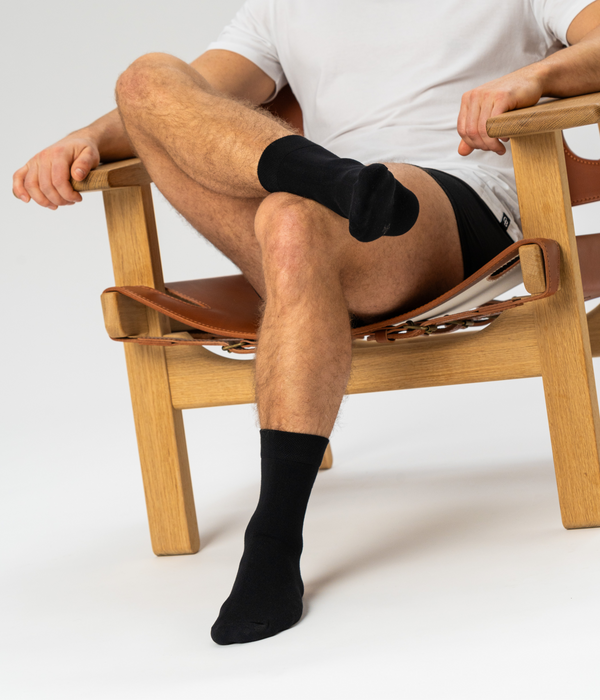 7-pack svarta bambustrumpor (low cut)