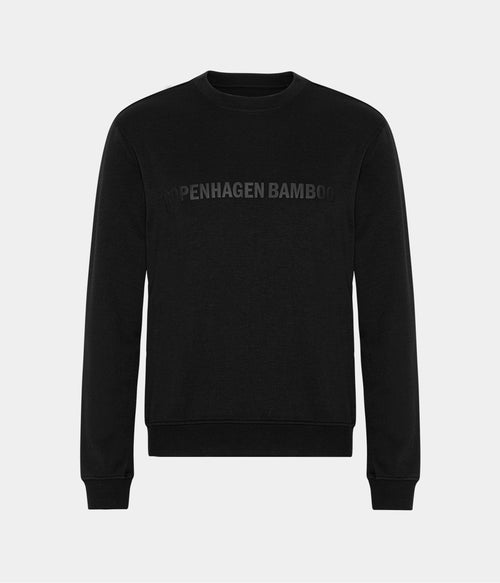 Sort bambus sweatshirt med logo fra Copenhagen Bamboo