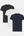 3-pack bambu t-shirt svart/vit/marinblå