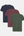 3-pack bambu t-shirt med skogsnatt/natthimmel/dekadent choklad