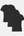 3-pack svart bambu-t-shirt