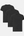 3-pack svart bambu-t-shirt