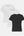 3-pack bambu t-shirt vit/vit/svart