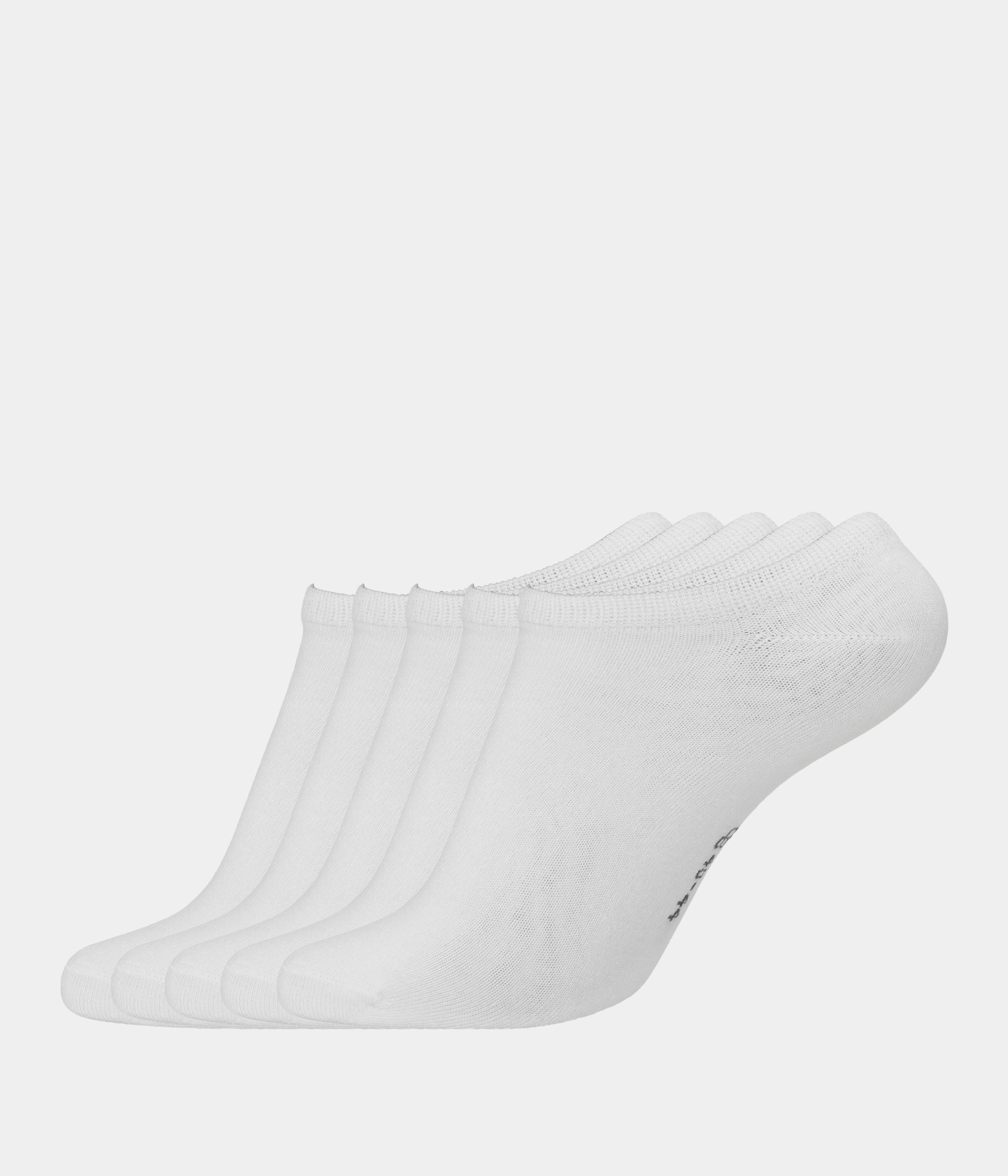 5 par hvide footies I bambus 34-39   Copenhagen Bamboo