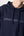 Navy bambu hoodie med logga
