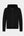 Svart bambu hoodie med dragkedja