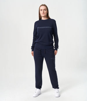 Navy bambus sweatshirt med logo    Copenhagen Bamboo