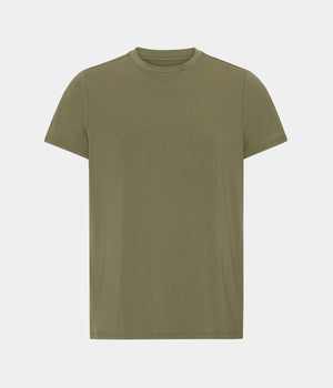 Oliven crew neck bambus T-shirt S   Copenhagen Bamboo