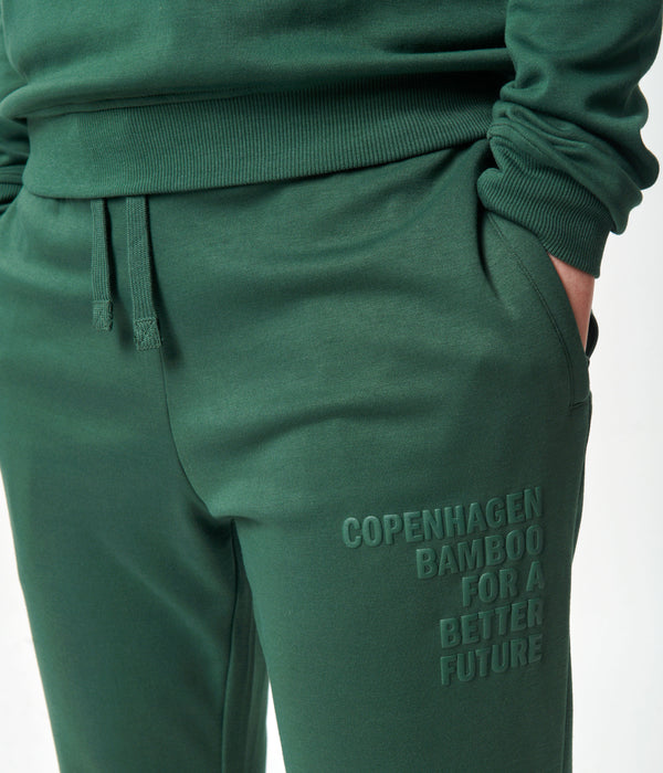 Grönt bambu hoodie joggingset med logga    Copenhagen Bamboo
