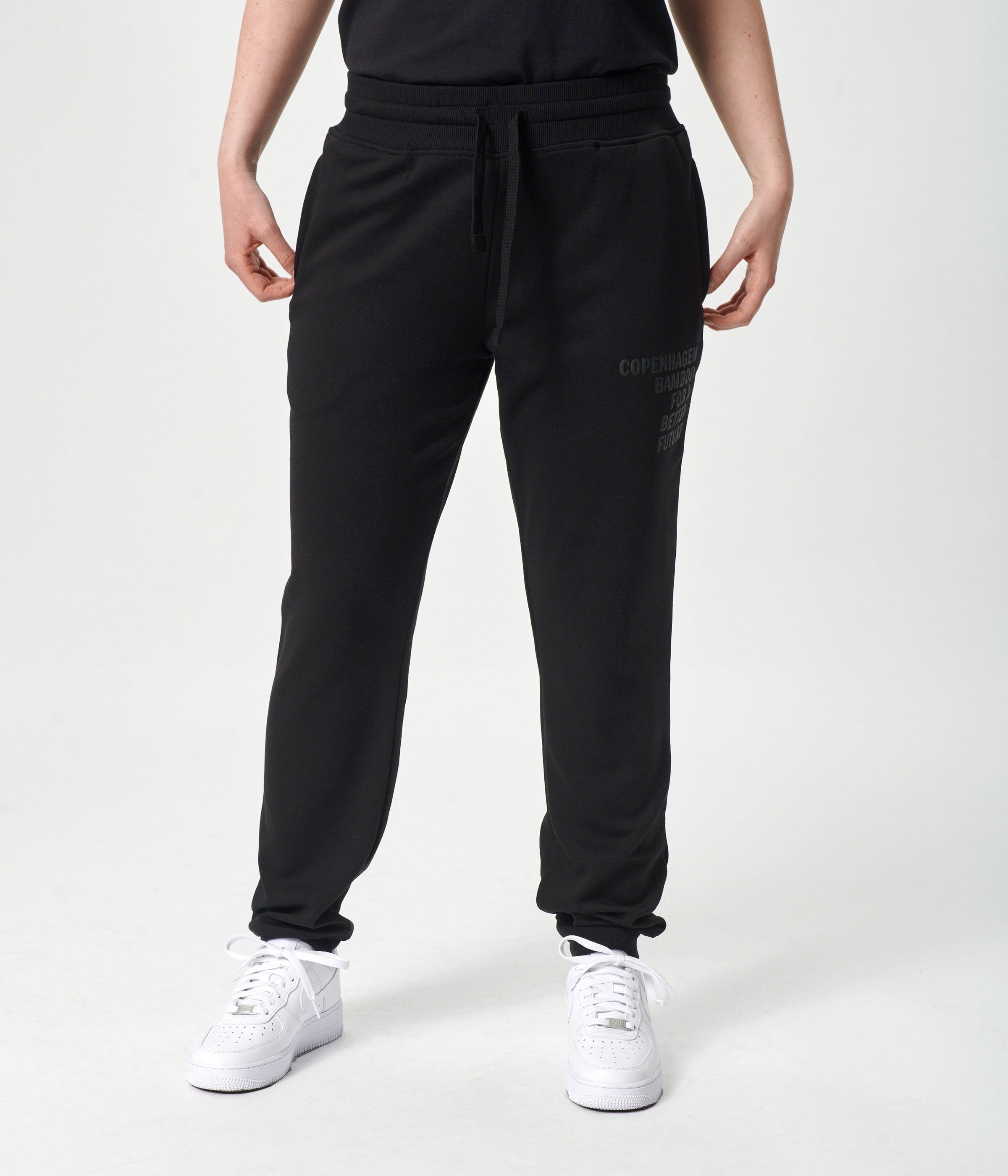 Sorte bambus sweatpants med logo    Copenhagen Bamboo