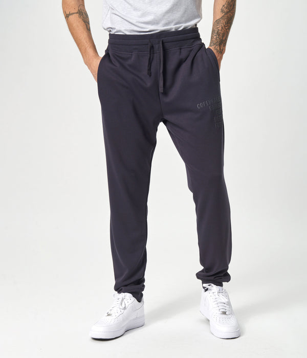 Mörkgrå bambu sweatpants med logga