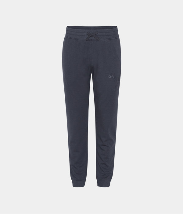 Mörkgrå bambu sweatpants med logga