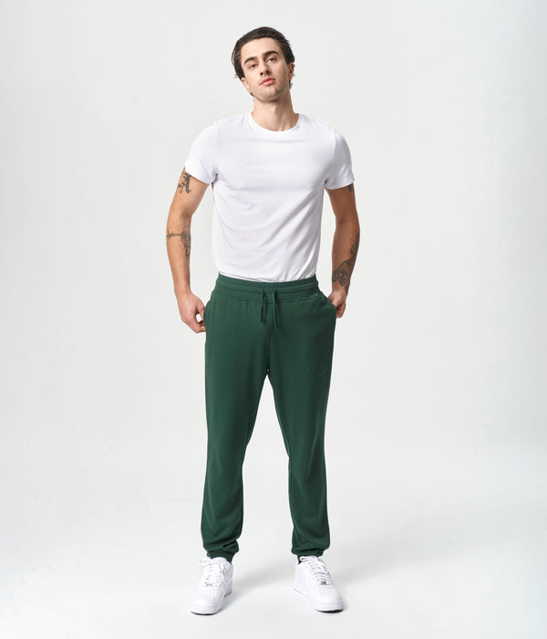 Gröna bambu sweatpants med logga