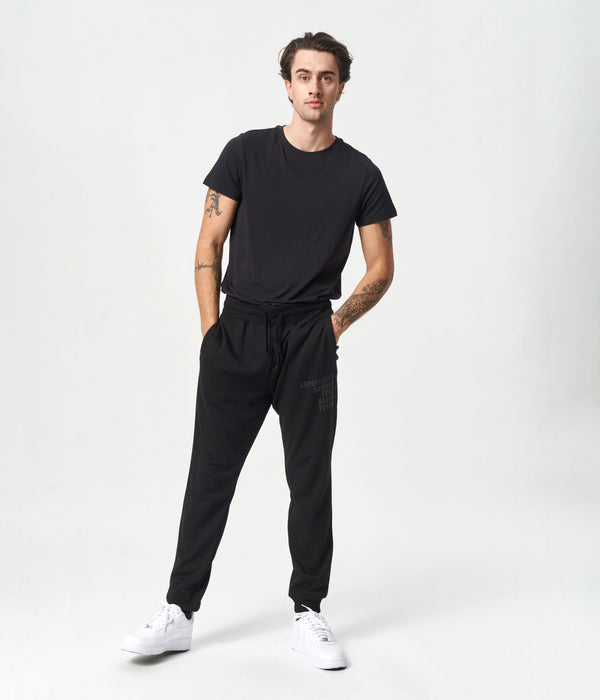Svarta bambu sweatpants med logga
