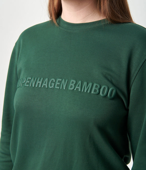 Grön bambu sweatshirt med logga    Copenhagen Bamboo