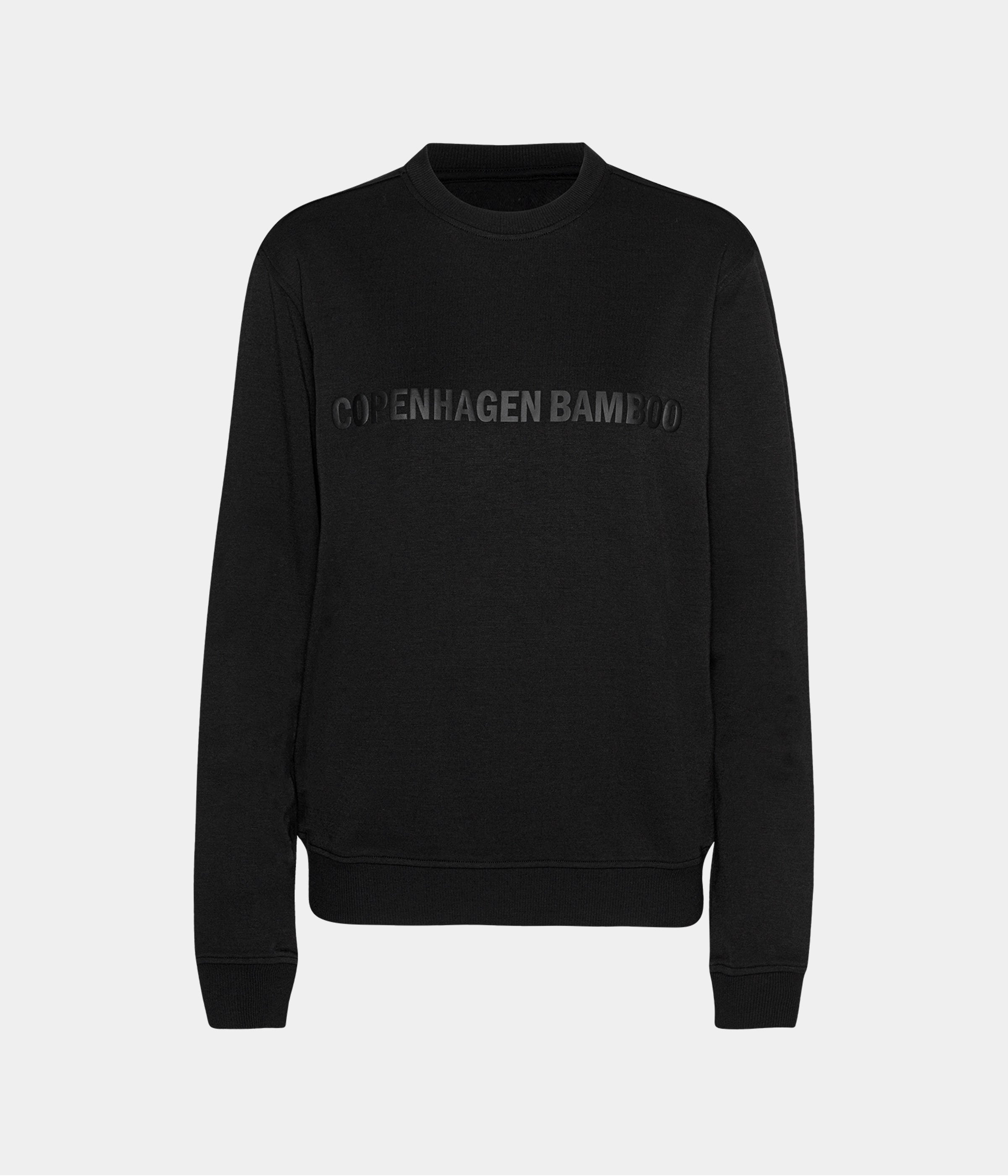 Sort bambus sweatshirt med logo XS   Copenhagen Bamboo