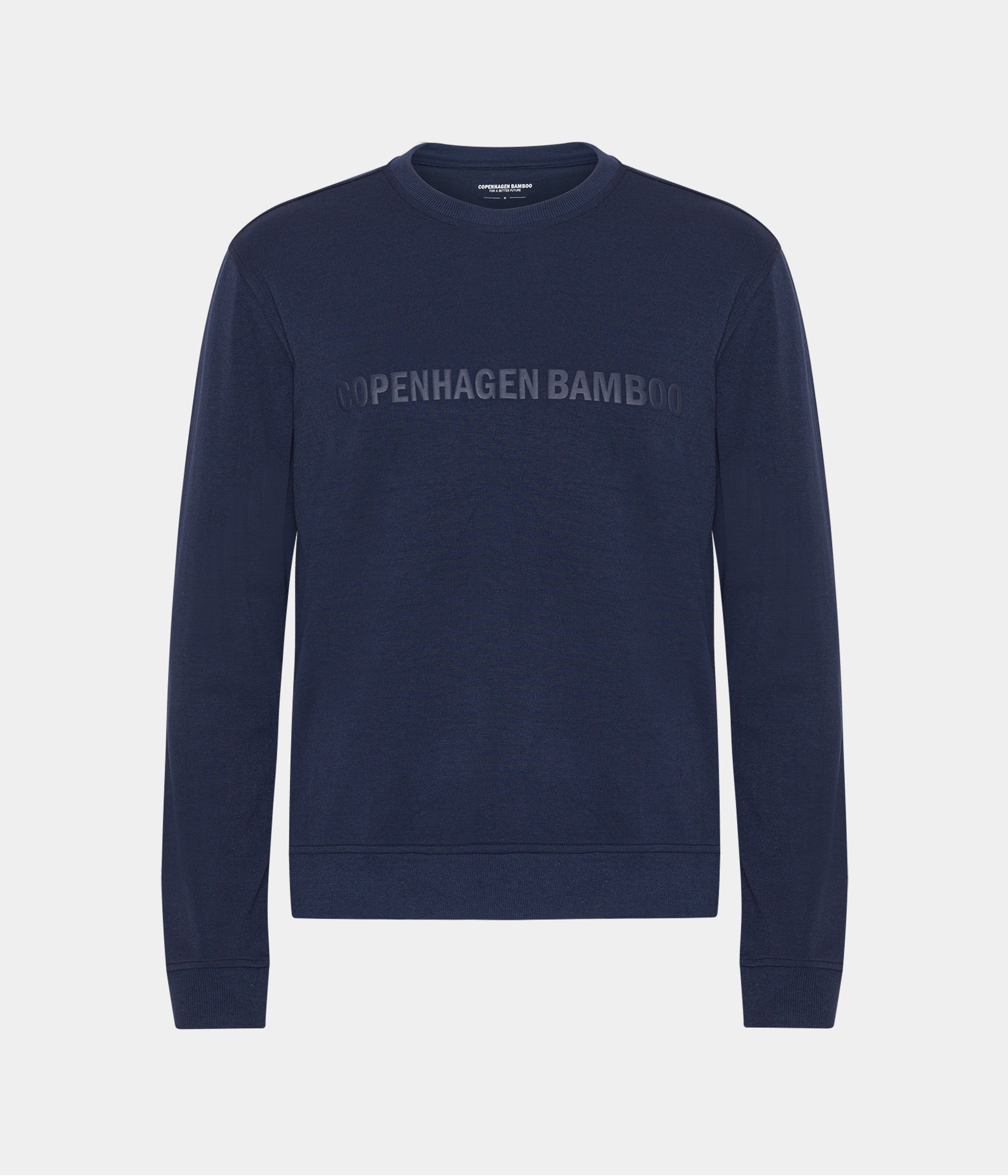 Navy bambus sweatshirt med logo XS   Copenhagen Bamboo