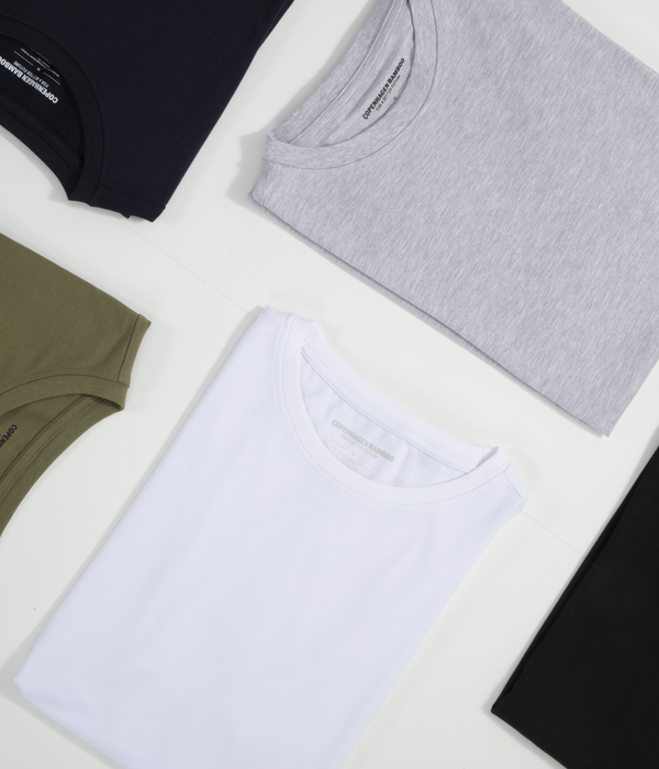 Svart långärmad bambu T-shirt