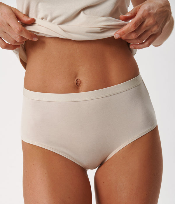 6-pack maxi trosor svarta/krämfärgade