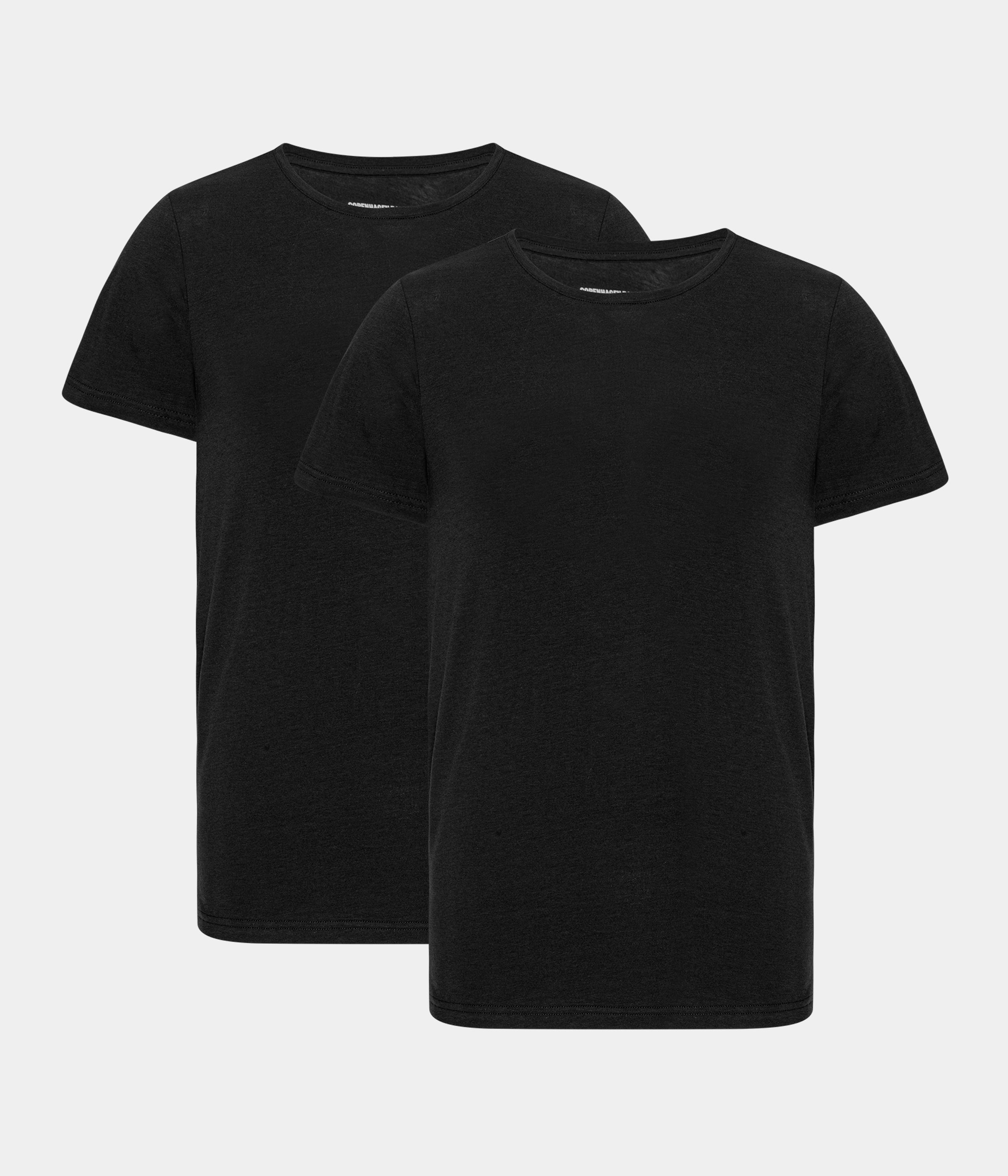 Sorte slim fit crew neck bambus T-shirts - 2 pak S   Copenhagen Bamboo